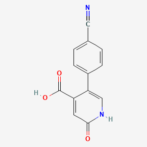 5-(4-Cyanophenyl)-2-hydroxyisonicotinic acid, 95%