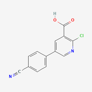 2-Chloro-5-(4-cyanophenyl)nicotinic acid, 95%