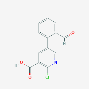 2-Chloro-5-(2-formylphenyl)nicotinic acid, 95%