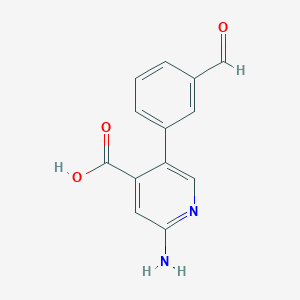 2-Amino-5-(3-formylphenyl)isonicotinic acid, 95%