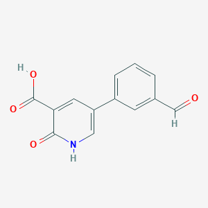 molecular formula C13H9NO4 B6386702 5-(3-Formylphenyl)-2-hydroxynicotinic acid, 95% CAS No. 1261925-84-1