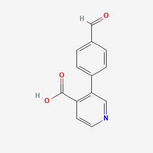 molecular formula C13H9NO3 B6386750 3-(4-Formylphenyl)isonicotinic acid, 95% CAS No. 1261929-73-0