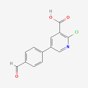 2-Chloro-5-(4-formylphenyl)nicotinic acid, 95%