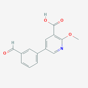 5-(3-Formylphenyl)-2-methoxynicotinic acid, 95%