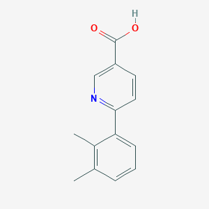 molecular formula C14H13NO2 B6386807 6-(2,3-Dimethylphenyl)nicotinic acid, 95% CAS No. 1258626-51-5