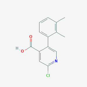2-Chloro-5-(2,3-dimethylphenyl)isonicotinic acid, 95%