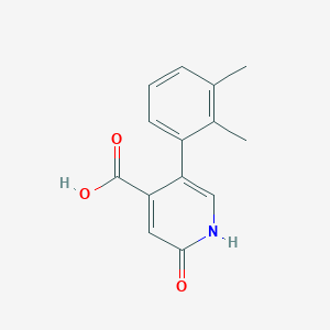 molecular formula C14H13NO3 B6386831 5-(2,3-Dimethylphenyl)-2-hydroxyisonicotinic acid, 95% CAS No. 1261925-92-1
