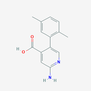 2-Amino-5-(2,5-dimethylphenyl)isonicotinic acid, 95%
