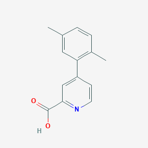 molecular formula C14H13NO2 B6386864 4-(2,5-Dimethylphenyl)picolinic acid, 95% CAS No. 1261925-98-7