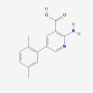 2-Amino-5-(2,5-dimethylphenyl)nicotinic acid, 95%