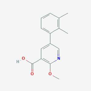 molecular formula C15H15NO3 B6386882 5-(2,3-Dimethylphenyl)-2-methoxynicotinic acid, 95% CAS No. 1261889-70-6