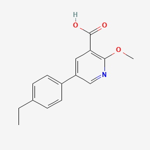 5-(4-Ethylphenyl)-2-methoxynicotinic acid, 95%