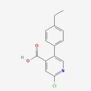 2-Chloro-5-(4-ethylphenyl)isonicotinic acid, 95%