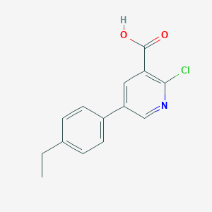 2-Chloro-5-(4-ethylphenyl)nicotinic acid, 95%