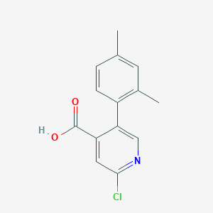 2-Chloro-5-(2,4-dimethylphenyl)isonicotinic acid, 95%