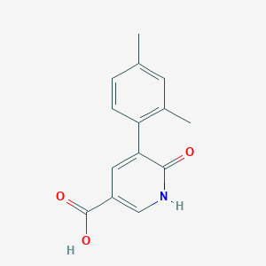 molecular formula C14H13NO3 B6386953 5-(2,4-Dimethylphenyl)-6-hydroxynicotinic acid, 95% CAS No. 1261929-89-8