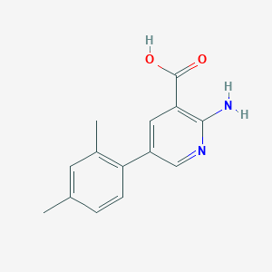 2-Amino-5-(2,4-dimethylphenyl)pyridine-3-carboxylic acid