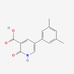 molecular formula C14H13NO3 B6386966 5-(3,5-Dimethylphenyl)-2-hydroxynicotinic acid, 95% CAS No. 1261953-92-7