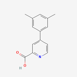 molecular formula C14H13NO2 B6386972 4-(3,5-Dimethylphenyl)picolinic acid, 95% CAS No. 1261896-70-1