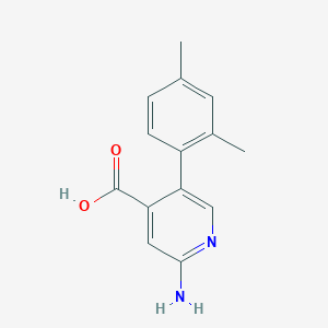 2-Amino-5-(2,4-dimethylphenyl)isonicotinic acid, 95%