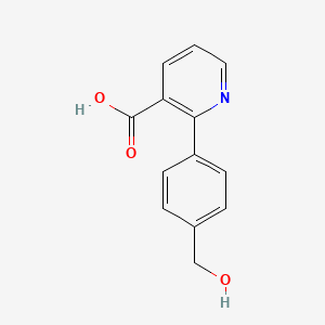 molecular formula C13H11NO3 B6387136 2-[4-(Hydroxymethyl)phenyl]pyridine-3-carboxylic acid CAS No. 1255635-08-5