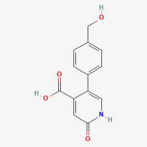 2-Hydroxy-5-(4-hydroxymethylphenyl)isonicotinic acid