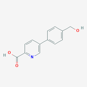 molecular formula C13H11NO3 B6387150 5-(4-Hydroxymethylphenyl)picolinic acid CAS No. 1261926-63-9