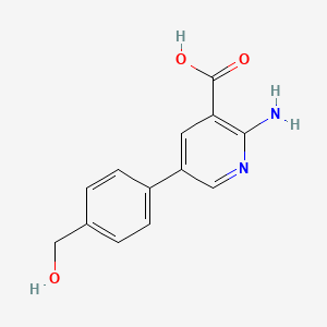 2-Amino-5-[4-(hydroxymethyl)phenyl]pyridine-3-carboxylic acid