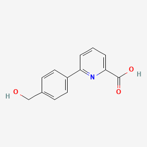 molecular formula C13H11NO3 B6387176 6-(4-Hydroxymethylphenyl)picolinic acid CAS No. 1055927-11-1