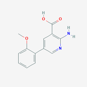 molecular formula C13H12N2O3 B6387205 2-AMINO-5-(2-METHOXYPHENYL)NICOTINIC ACID CAS No. 1261926-95-7