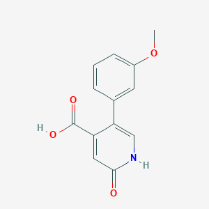 molecular formula C13H11NO4 B6387219 2-Hydroxy-5-(3-methoxyphenyl)isonicotinic acid CAS No. 1261954-00-0