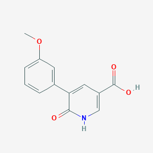 molecular formula C13H11NO4 B6387233 6-Hydroxy-5-(3-methoxyphenyl)nicotinic acid CAS No. 1261962-28-0