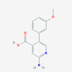 molecular formula C13H12N2O3 B6387238 2-Amino-5-(3-methoxyphenyl)pyridine-4-carboxylic acid CAS No. 1261974-56-4