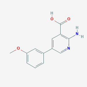 molecular formula C13H12N2O3 B6387254 2-AMINO-5-(3-METHOXYPHENYL)NICOTINIC ACID CAS No. 1261955-49-0