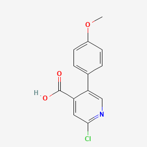 2-Chloro-5-(4-methoxyphenyl)pyridine-4-carboxylic acid