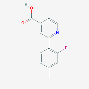 molecular formula C13H10FNO2 B6387306 MFCD18316971 CAS No. 1261911-28-7