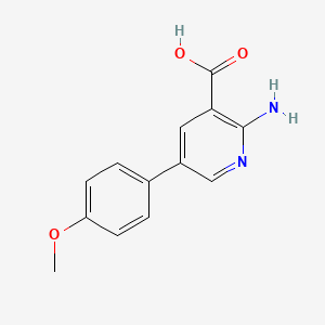 molecular formula C13H12N2O3 B6387313 2-AMINO-5-(4-METHOXYPHENYL)NICOTINIC ACID CAS No. 1258634-77-3