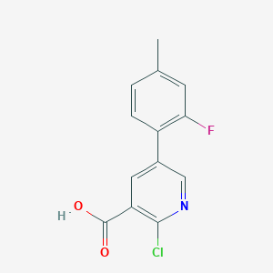 molecular formula C13H9ClFNO2 B6387359 MFCD18316986 CAS No. 1261906-12-0