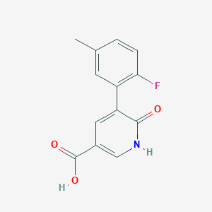 molecular formula C13H10FNO3 B6387427 5-(2-Fluoro-5-methylphenyl)-6-hydroxynicotinic acid CAS No. 1261997-28-7