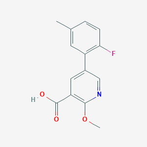 molecular formula C14H12FNO3 B6387436 MFCD18317000 CAS No. 1261989-18-7