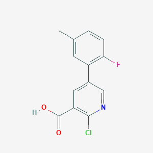 molecular formula C13H9ClFNO2 B6387453 MFCD18317001 CAS No. 1261927-19-8