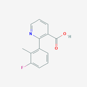 molecular formula C13H10FNO2 B6387457 2-(3-FLUORO-2-METHYLPHENYL)NICOTINIC ACID CAS No. 1261904-06-6