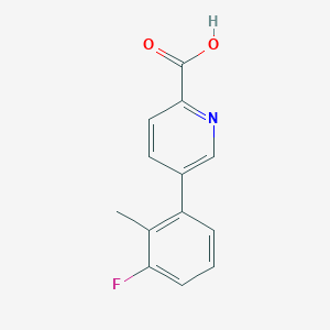 molecular formula C13H10FNO2 B6387463 5-(3-Fluoro-2-methylphenyl)picolinic acid CAS No. 1261968-04-0