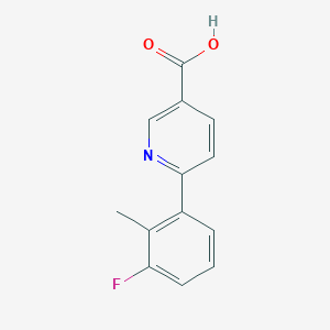 molecular formula C13H10FNO2 B6387470 6-(3-FLUORO-2-METHYLPHENYL)NICOTINIC ACID CAS No. 1261889-85-3