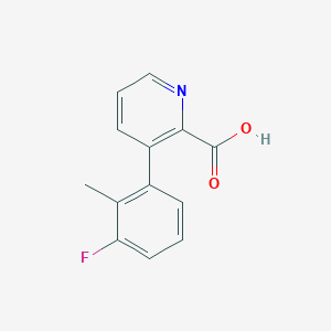 molecular formula C13H10FNO2 B6387483 3-(3-Fluoro-2-methylphenyl)picolinic acid CAS No. 1261997-40-3