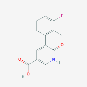 molecular formula C13H10FNO3 B6387493 5-(3-Fluoro-2-methylphenyl)-6-hydroxynicotinic acid CAS No. 1261927-33-6