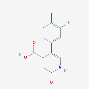 5-(3-Fluoro-4-methylphenyl)-2-hydroxyisonicotinic acid