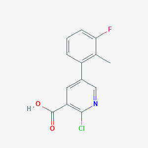 molecular formula C13H9ClFNO2 B6387545 MFCD18317018 CAS No. 1261997-60-7