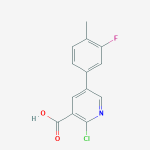 molecular formula C13H9ClFNO2 B6387546 MFCD18317035 CAS No. 1261992-14-6