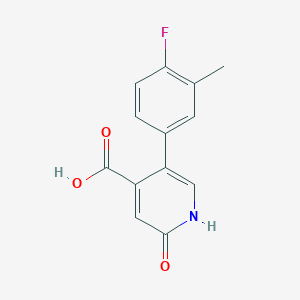 5-(4-Fluoro-3-methylphenyl)-2-hydroxyisonicotinic acid